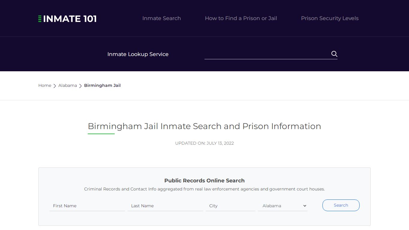 Birmingham Jail Inmate Search, Visitation, Phone no ...